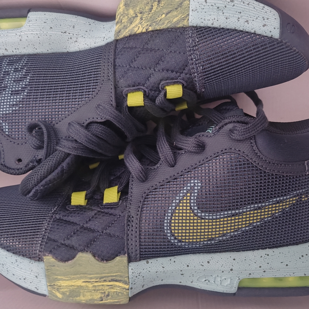 Nike Purple and Yellow Sneakers